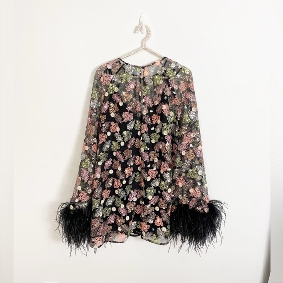 Like New ALICE MCCALL Celestial Creature Feather Swing Dress - Picture 2 of 6